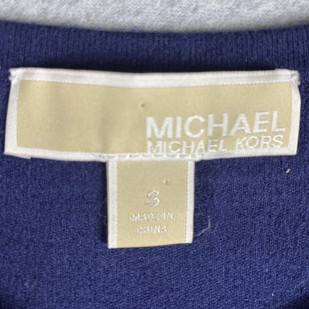 Michael Michael Kors Dress Womens Small Navy Sleeveless‎ Studded Fit Flare